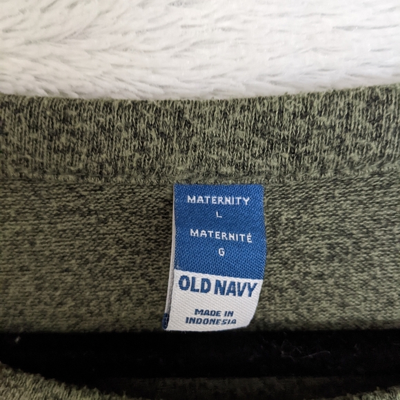 Old Navy Maternity Sz Large Sweater, Heathered Olive Green, Nursing Friendly - Picture 6 of 8